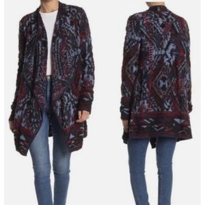 Lucky Brand Textured Open Cardigan Sweater